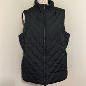 Lands End Insulated Black Vest Large